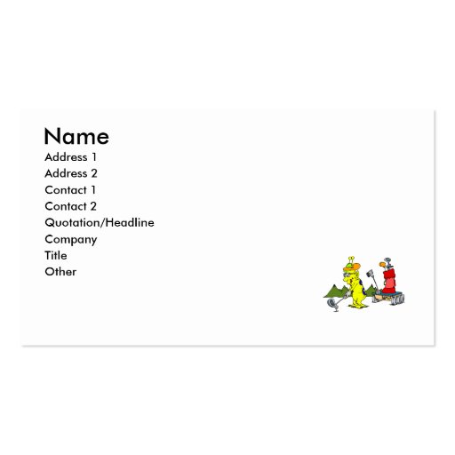 Mars Rover Golf Cart Business Card Template