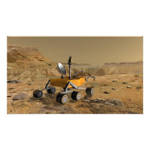 Mars Science Laboratory travels near a canyon Art Photo