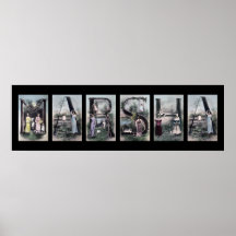 MARSHA Alphabet Letter Name Art Poster