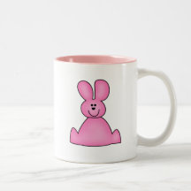 Marshmallow Bunny (pink) Tshirts and Gifts Coffee Mugs