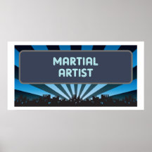 Martial Artist Marquee Poster
