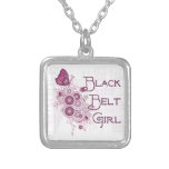 Martial Arts Black Belt Girl Necklace
