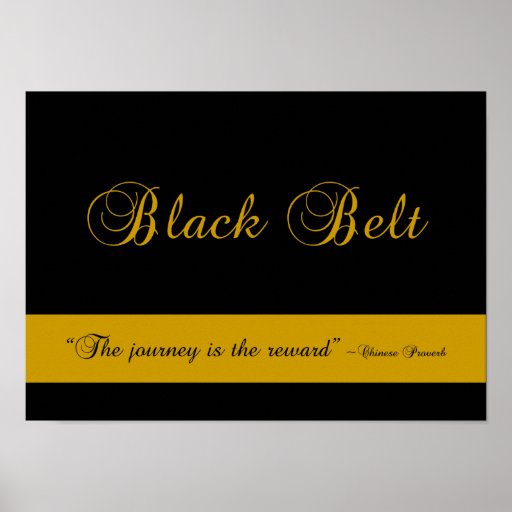 Martial Arts Black Belt Journey Poster Print