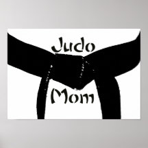 Martial Arts Black Belt Judo Mum Poster Print