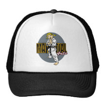 Martial Arts Girl Mesh Hats