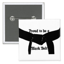 Martial Arts Proud to be a Black Belt Button