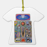 Martian Money Robot Currency Shield Christmas Tree Ornaments