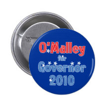 Martin O'Malley for Governor 2010 Star Design Pinback Buttons