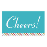 Martini cocktail blue holiday party drink ticket business cards