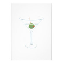 Martini Glass Personalized Invitation