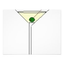 Martini Glass Personalized Invitations