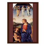 Mary Adoring The Child With The Archangel Gabriel Postcards