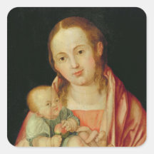 Mary and her Child Square Stickers