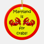 Maryland crabs christmas tree ornaments