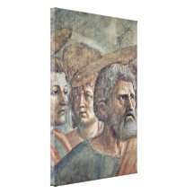 Masaccio - The Tribute Money detail: Peter Canvas Print