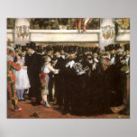 Masked Ball at the Opera, Manet, Vintage Fine Art Poster