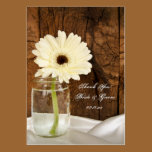 Mason Jar and Daisy Country Wedding Favor Tags business cards