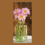 Mason Jar and Pink Daisies Country Wedding Program rack cards