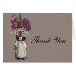 Mason Jar filled with Wilflowers Greeting Card