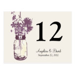 Mason Jar & Wildflowers Table Card Postcards