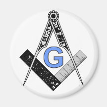 Masonic Magnet white