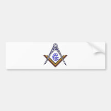 Masonic Square and Compass Bumper Sticker
