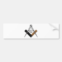 Masonic Square and Compass Bumper Sticker