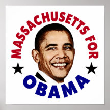 Massachusets For Obama Posters