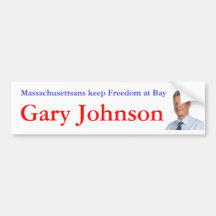 Massachusettsans keep Freedom at Bay Bumper Stickers