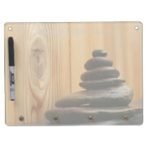 Massage Stones and Wood Wall White Board