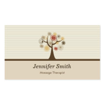 Massage Therapist - Elegant Natural Theme Business Cards