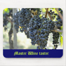 Master Wine taster with grapes Mousepads