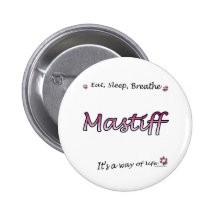 Mastiff Breathe pink Button