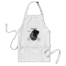 Mastiff (brindle fluff) History Design Apron