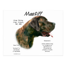 Mastiff (brindleapricot) History Design Post Cards