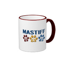 MASTIFF Dad Paw Print 1 Coffee Mug