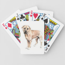 Mastiff Dog Playing Cards
