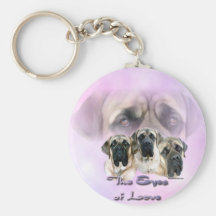 Mastiff Eyes of Love Keychain