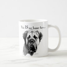 Mastiff Happy Face Mug