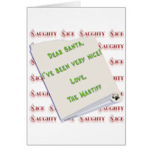 Mastiff Naughty or Nice Cards