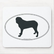 Mastiff Silhouette Mouse Mat