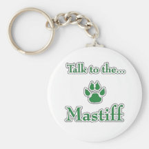 Mastiff Talk green Keychain