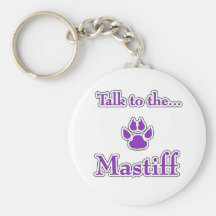 Mastiff Talk purple Keychain