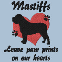 Mastiffs Leave Paw Prints embroidered shirts