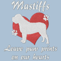 Mastiffs Leave Paw Prints embroidered shirts