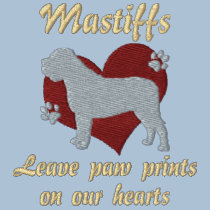 Mastiffs Leave Paw Prints embroidered shirts