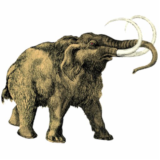 Mastodon Cutout Magnet/Sculpture Photo Sculpture