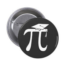 Math Pi Graduate Pinback Buttons