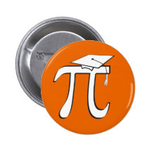 Math Pi Graduate Pinback Buttons