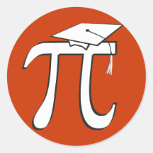 Math Pi Graduate Stickers